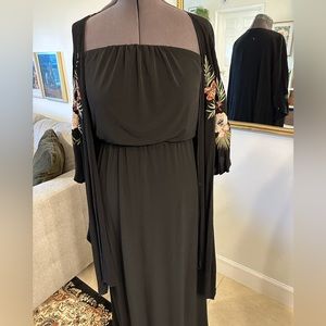 Black Draped Cardigan